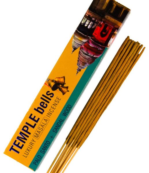 Incienso Palo Santo + Sandalwood, Masala Luxury - Temple Bells, 15 g
